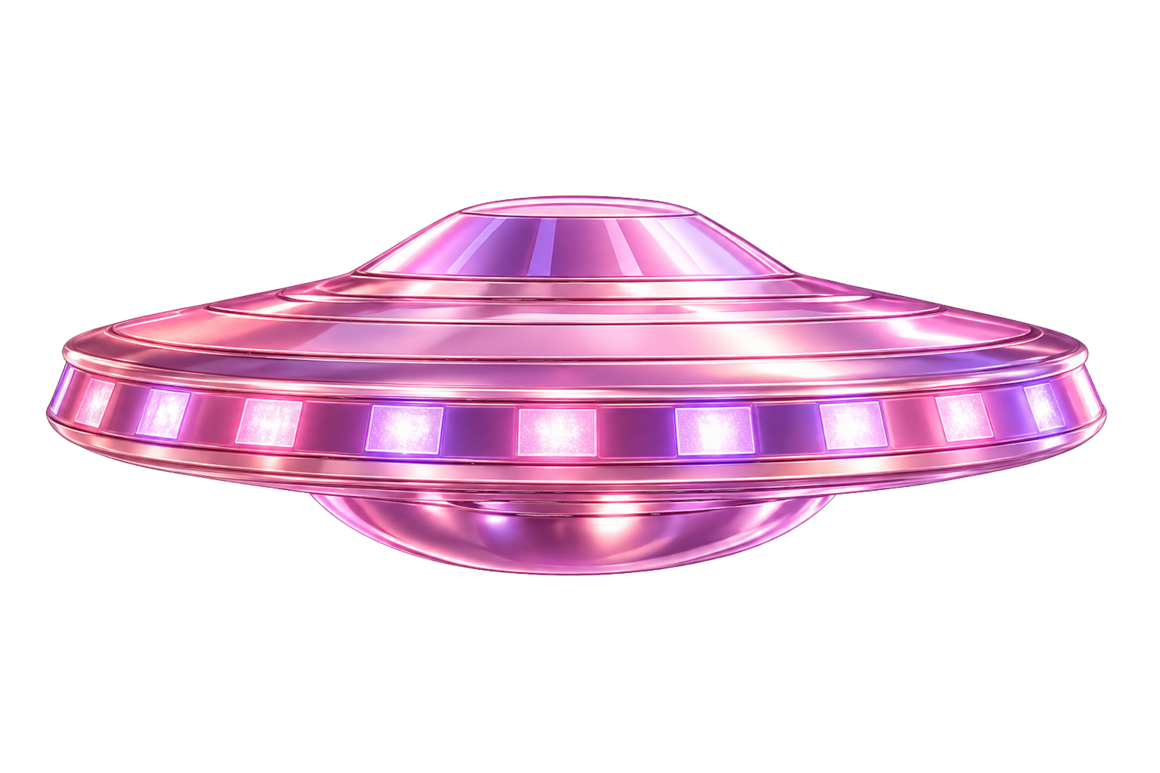 Pink alien spaceship